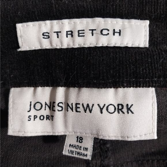 JONES NEW YORK! ESPRESSO BROWN FINE WALE CORDUROY STRAIGHT LEG PANTS! SZ 18 - Picture 8 of 11